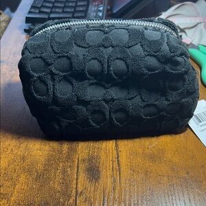 Coach Black Terry Cosmetic Bag
